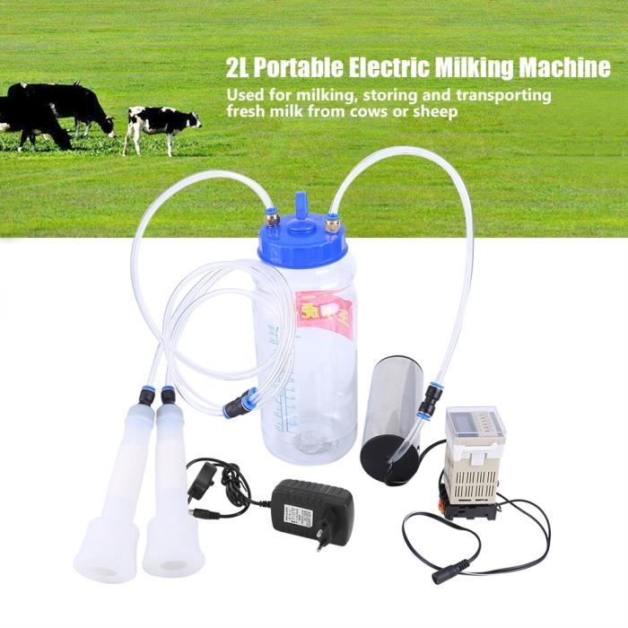 Pssopp Type portatif dimpulsion de Milker de Machine à traire électrique de 2L avec la Pompe de Pression de Bouteille et de Vide pour des Vaches de Moutons EU