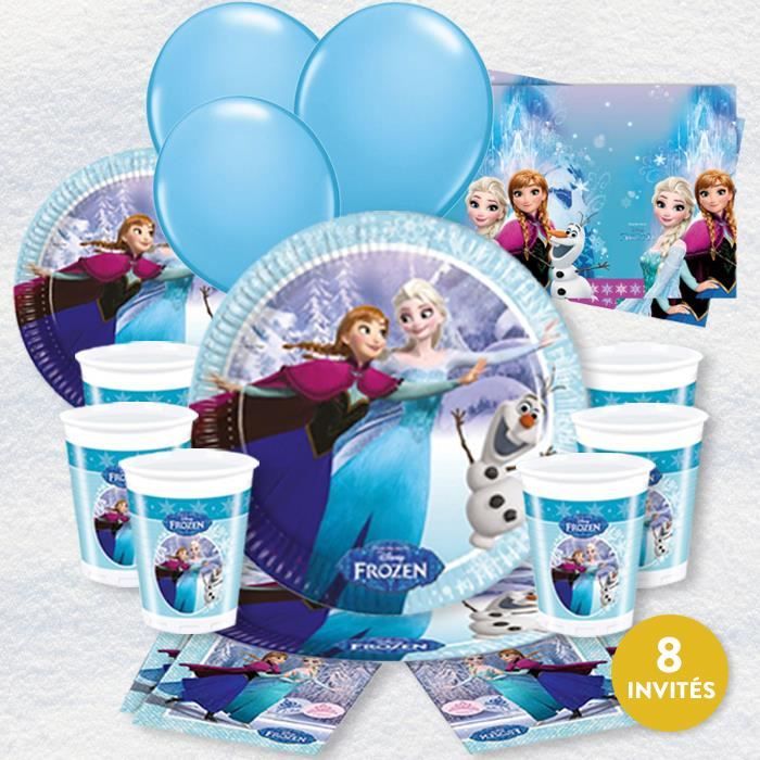 Kit Anniversaire Reine Des Neiges Pour 8 Pers Achat Vente Kit