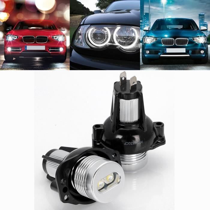 2 Feux LED Angel Eyes Aramox 12W Pour BMW E90 E91 05-08 - Anneau Halo Blanc 6000K