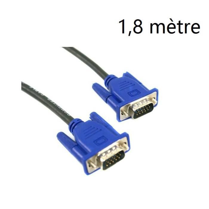 HD15 Mâle vers Mâle SVGA Câble haute résolution 1080p pour PC Moniteur d'ordinateur avec ferrites TESmart Câble VGA 5 FT compatible avec tout écran avec port VGA 15 broches HD15 Mâle vers Mâle SVGA Câble haute résolution 1080p pour PC Moniteur d'ordinateur avec ferrites TESmart Câble VGA 5 FT compatible avec tout écran avec port VGA 15 broches