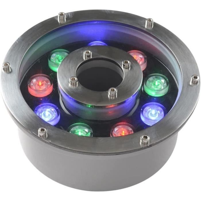 Spot LED Submersible Étanche IP68 - 12V, Acier Inoxydable, Angle Réglable, Pour Piscine/Bassin/Jardin, Puissance 3W à 36W - 4