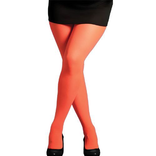 Collant opaque orange fluo Enfant Fille Id al pour soir e