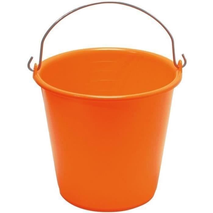 Seau de ménage gradué - 10 L - orange