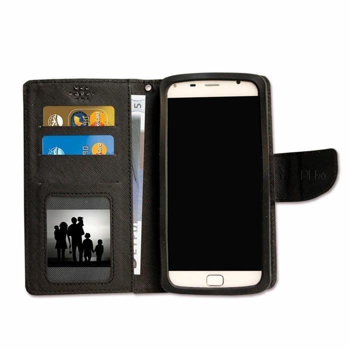PH26 Custodia A Portafoglio Per Danew Konnect 601 – Ecopelle Con Slot Carte, Chiusura Magnetica