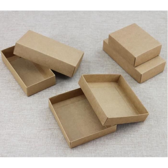 30 Boîtes Cadeaux Kraft 8x8x8cm - Blanches Et Pliables - Pour Anniversaire, Mariage, Fêtes