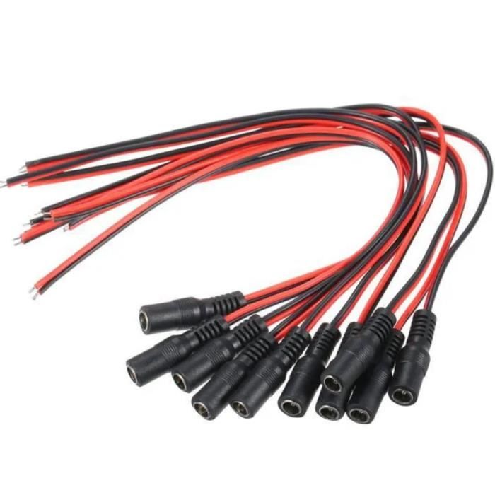 10x Presa Alimentazione 12V Femmina 5,5x2,1mm – Connettore Da Saldare Per CCTV E Dispositivi DC (Adaptout)