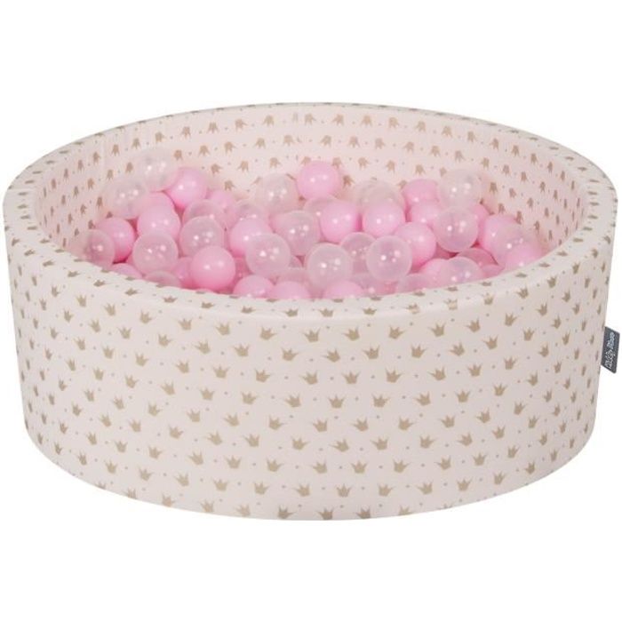 Kiddymoon 90x30cm 0 Balles 7cm Piscine A Balles Pour Bebe Rond Fabrique En Ue Or Ecru Rose Poudre Transparent Cdiscount Jeux Jouets
