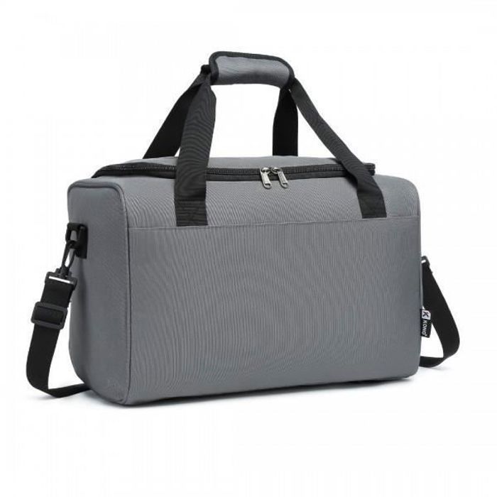 Kono Sac à Main pour Avion Sac de Voyage Petit Bagage à Main Pliable Ryanair 40x20x25cm Sac de Sport Sac d'hôpital 20L Gris