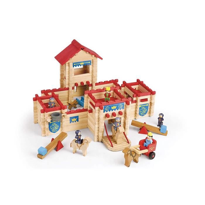 Jeujura 8026 Jeu De Construction Le Chateau Fort 300 Pieces Cdiscount Jeux Jouets
