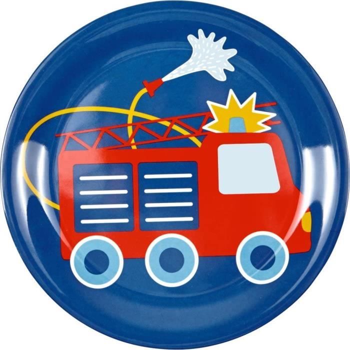 Verre Tasse Mélamine sans BPA Vaisselle pour Enfant Camion de Pompier Spiegelburg