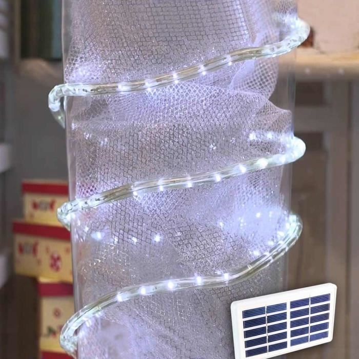 Tube Lumineux LED 10 Mètres 180 Lumières – Blanc Chaud, Contrôleur 8 Fonctions, IP44, Intérieur/extérieur