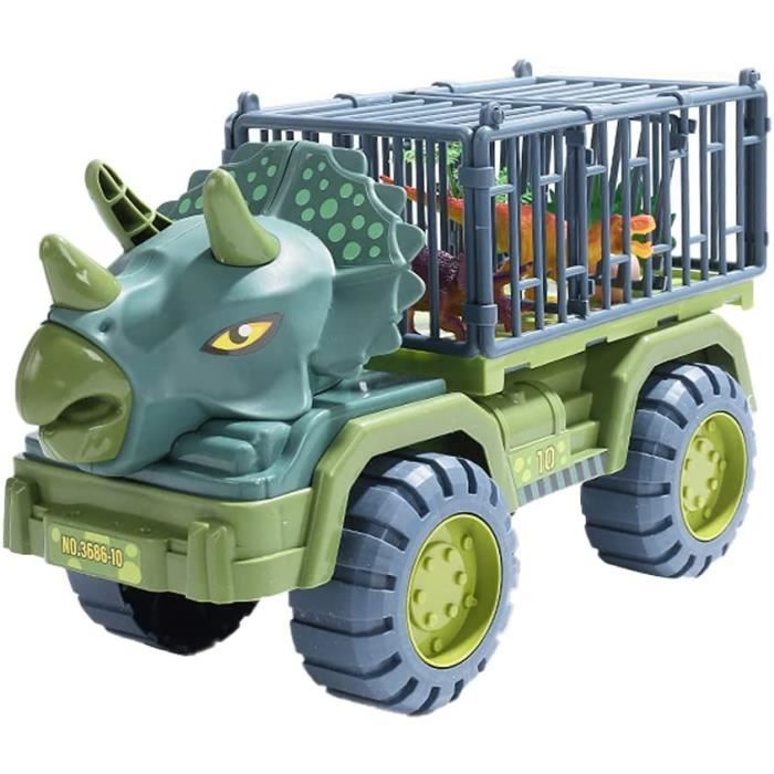 Camion jouet Transporteur de dinosaure de voiture jouet de dinosaure pour enfants avec jouet de Grand véhicule dingénierie