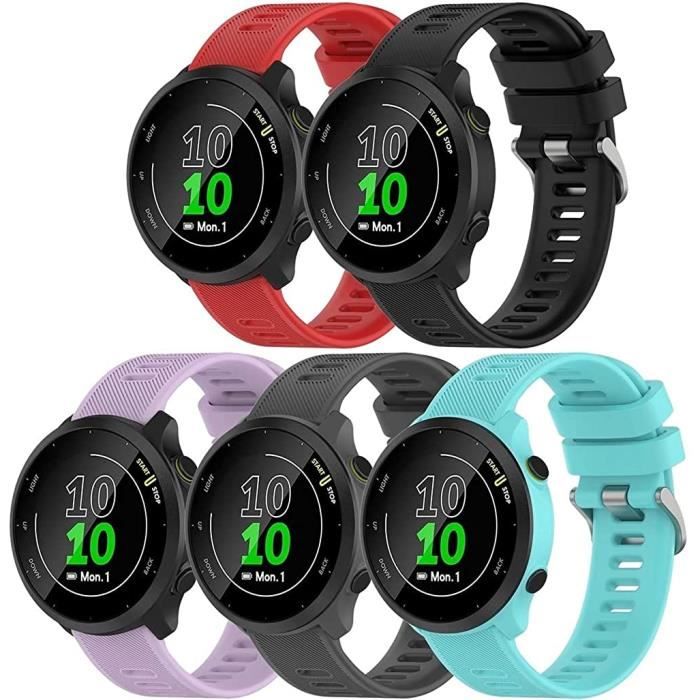 Chainfo Bracelet Montre Silicone Compatible avec Garmin Forerunner