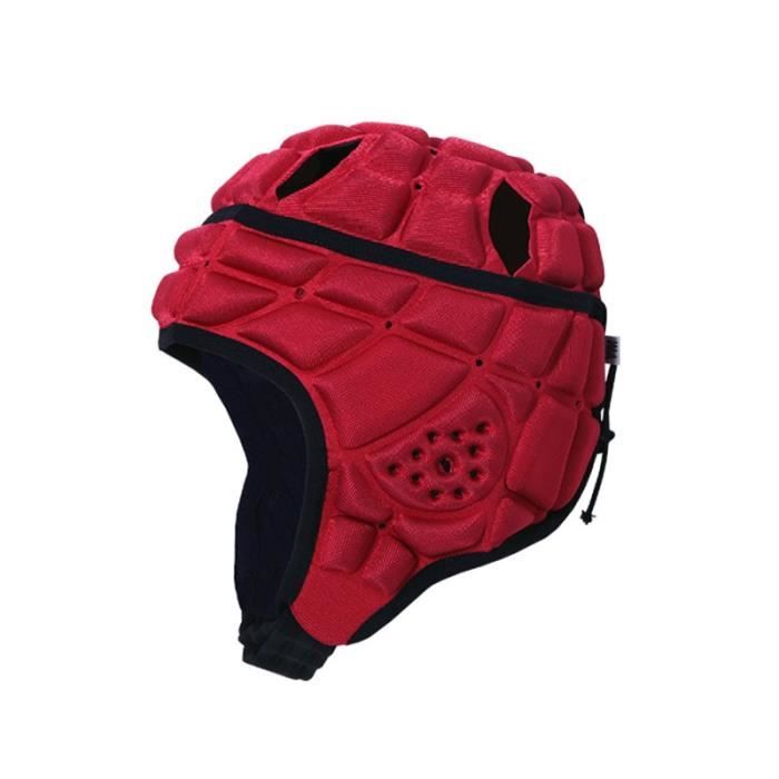 Rouge M - Casque De Protection Réglable Pour Rugby EVA, Rembourré