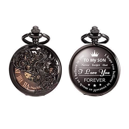 ManChDa Montre de Poche gravée pour Fils avec Inscription \u003c\u003c to Son I Love  You Forever \u003e\u003e - Cadeau d'anniversaire pour Un Fils , - Achat/vente montre  de gousset - Cdiscount