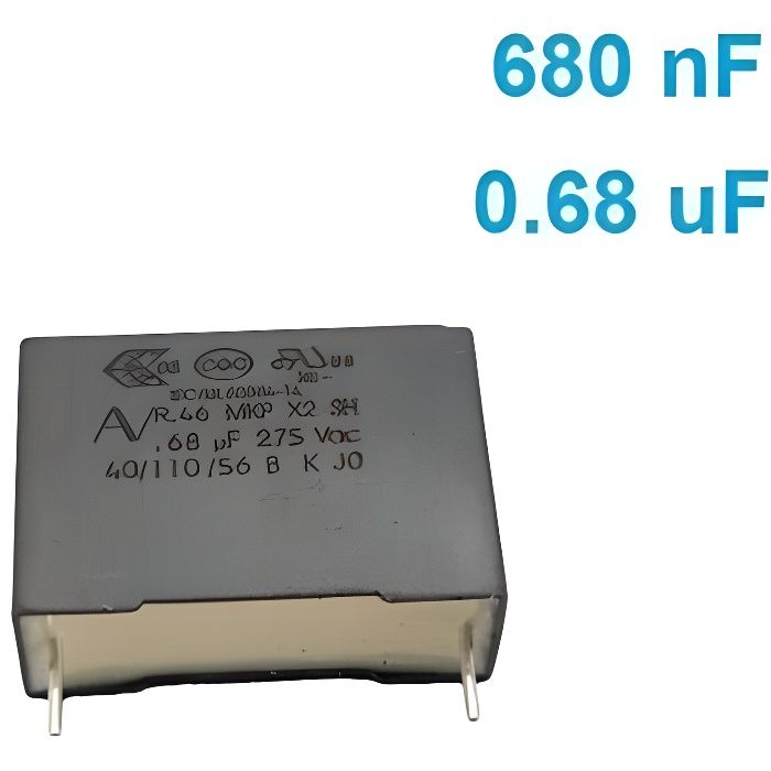 Condensateur MKP X2 0.22uF 0,22µF 220nF 275V 310V 15,5mm