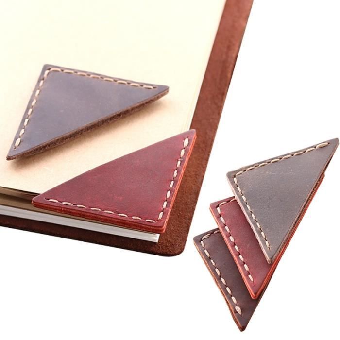 Marque-page En Cuir Fait Main - 2 Pièces, Avec Porte-stylo - Cadeau élégant Pour Lecteurs, Classique Et Vintage