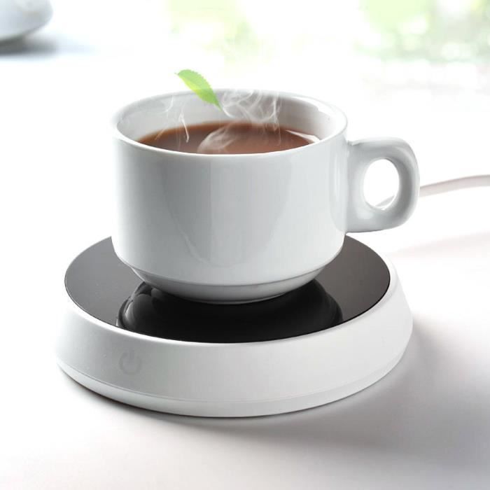 Tasse Chauffante USB Haofy Bois Grain De Noyer - Maintient Les Boissons Chaudes - Idéal Bureau