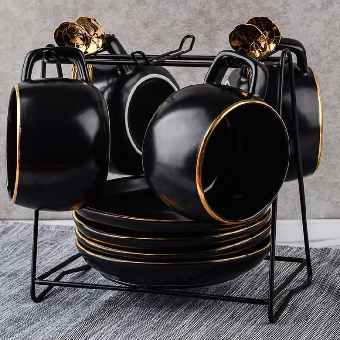 Tasse à Thé En Céramique Noire Traditionnelle,bol à Thé à Motif De Cuir Chevelu D'arbre,service