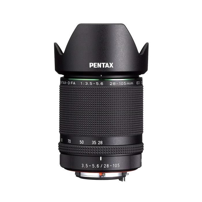 Objectif Pentax D FA 28-105 mm F3.5-5.6 HD ED DC WR pour Reflex Plein Format K-1 - Noir