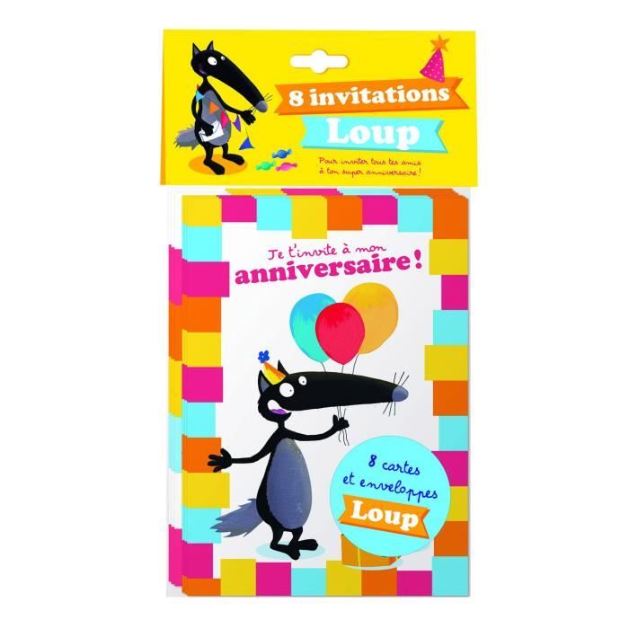 Pack 8 Cartes D Invitation Loup Je T Invite A Mon Anniversaire Aille Unique Coloris Unique Cdiscount Jeux Jouets Pack 8 Cartes D Invitation Loup Je T Invite A Mon Anniversaire Aille Unique Coloris Unique Cdiscount Jeux Jouets