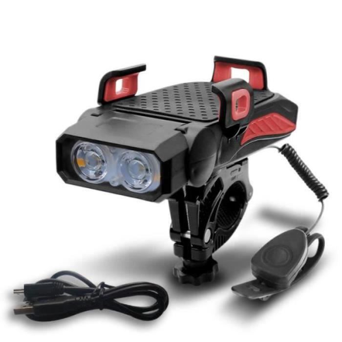 Lampe Vélo + Support Téléphone 2en1 UPPEL - 2600 Lumens 8000mAh USB C Rechargeable