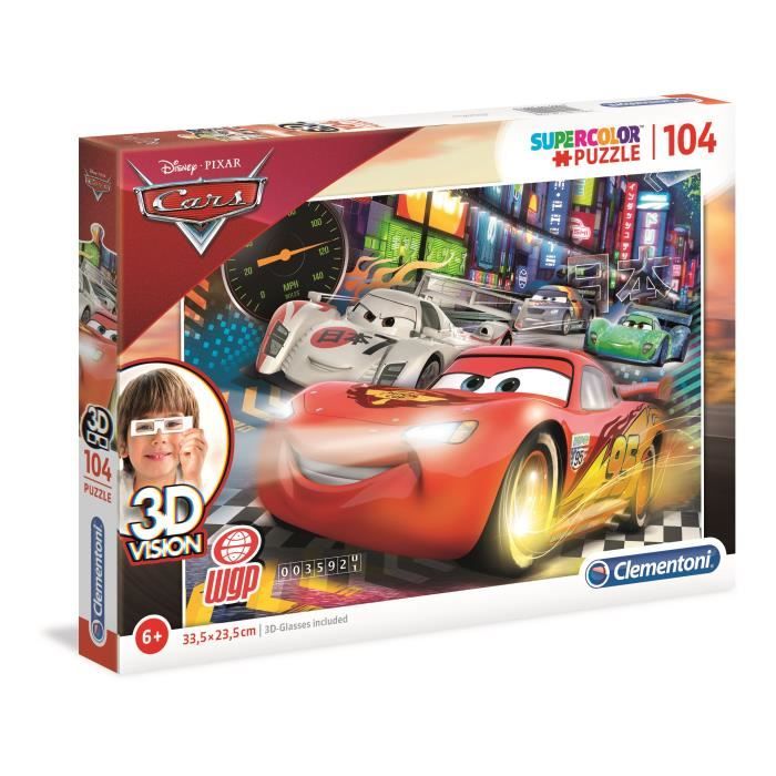 Puzzle 3D Cars - Clementoni - 104 pièces - Pour Enfant de 6 ans et plus ...