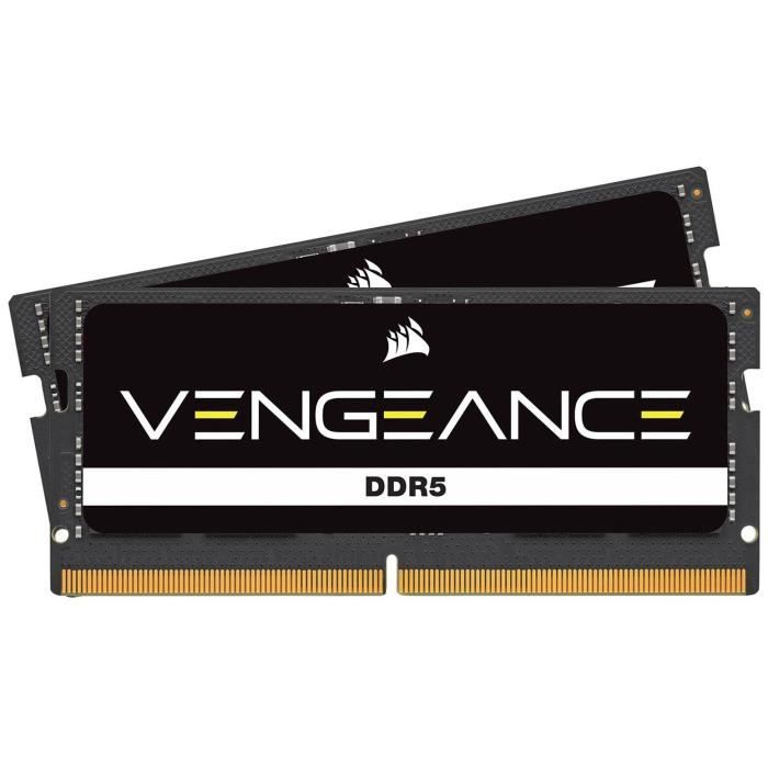 Mémoire RAM - CORSAIR - CMSX64GX5M2A4800C40 - VENGEANCE - DDR5 - 64Go 2x32Go SODIMM - 4800MT/s - CL 40 - 1.1V