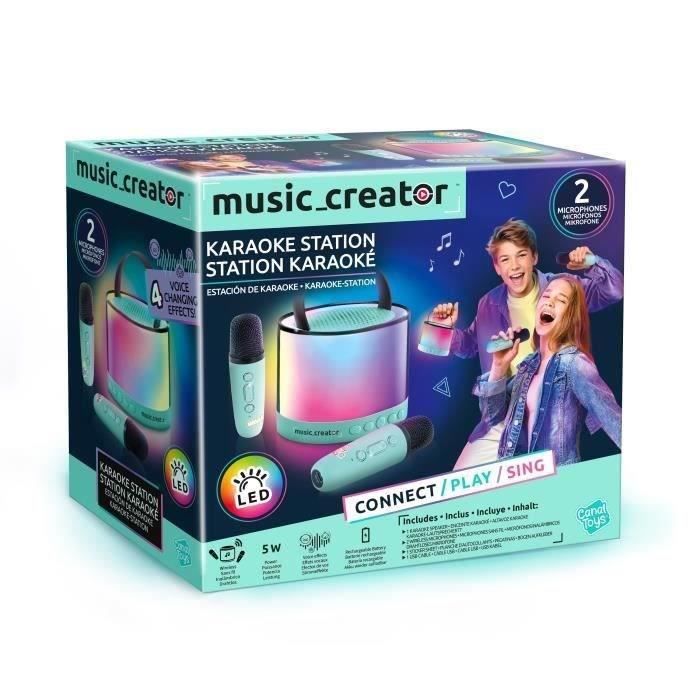 Canal Toys Music Creator Mini Station Karaoké Enceinte lumineuse avec 2 microphones sans fil INF 044