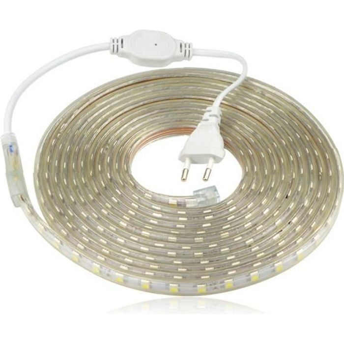 Bande LED SMD5050 60 LEDs/m 220V IP65 Étanche 3M - Bleu