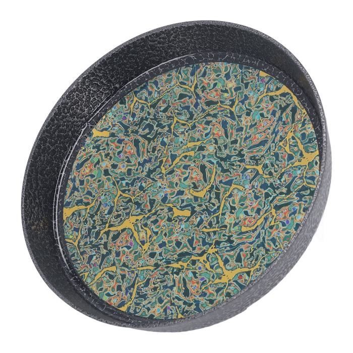 Plateau rond métal chromé, lot de 48 - Plateaux Buffet