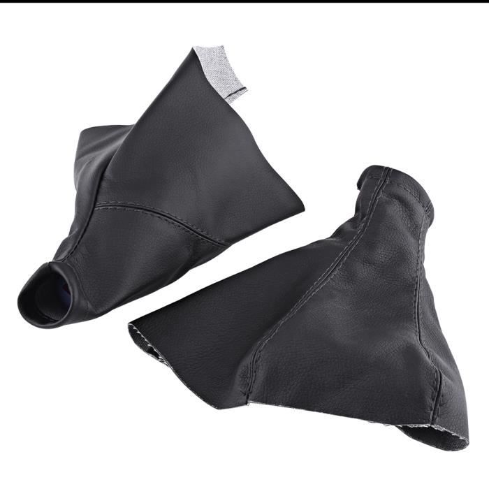 Housse Levier De Frein Cargaiter – Cuir Synthétique Noir Triple Couture | Compatible Opel Corsa C 2000-2006