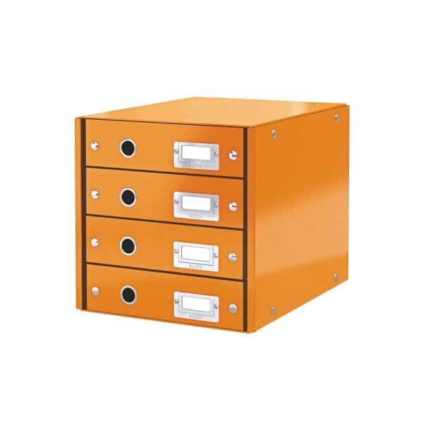 Leitz Boite Rangement Click Store 4 Tiroirs Orange Achat Vente