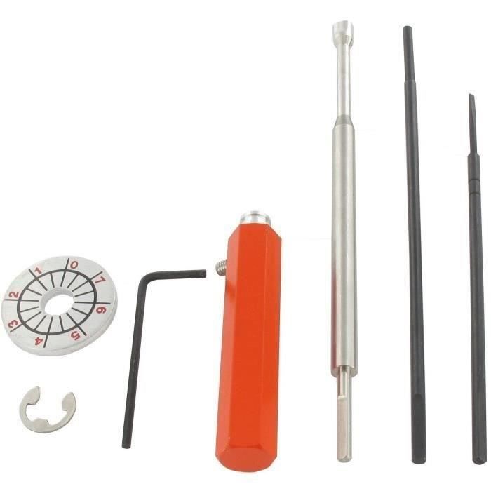 Kit pour carburateurs ECHO composé d'un manche, de trois lames spécifiques et d'une jauge de réglage