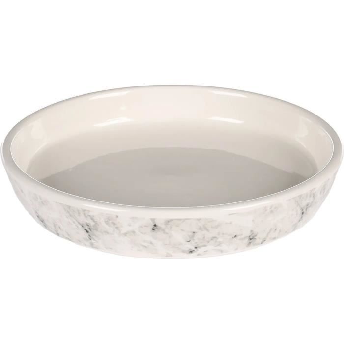 Gamelle En Ceramique Pour Chat A Museau Plat Marmi 250ml Flamingo Cdiscount