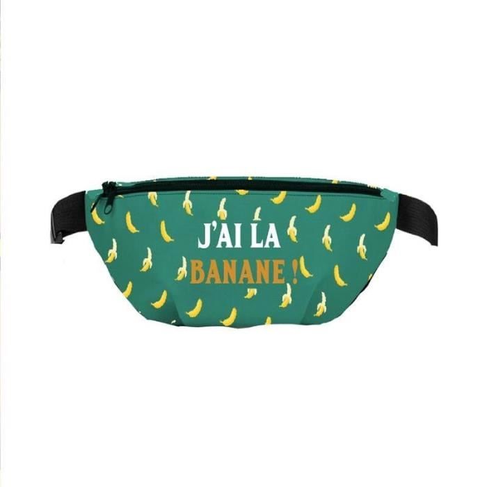 Banane Lidl - Sacoche Homme Bleue - Polyester - Fermeture éclair - Neuve Avec étiquettes