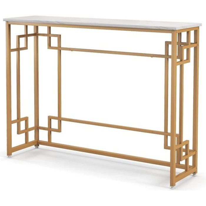 GIANTEX Console Meuble Entrée- Imprimée Marbre- 110 x 30 x