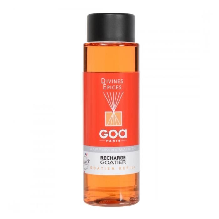 Recharge de parfum Divines Épices Goa 250ml + 1 pack rotin 10 brins