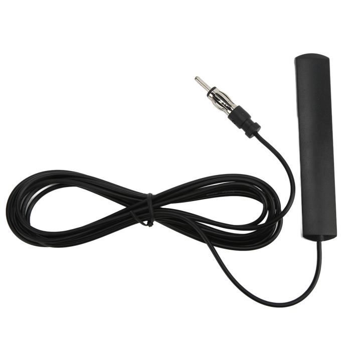 Qiilu ANT-309 Antenne Radio FM Universelle Voiture – Patch Pare-brise, Câble 5m, Amplification Signal, Audio Clair