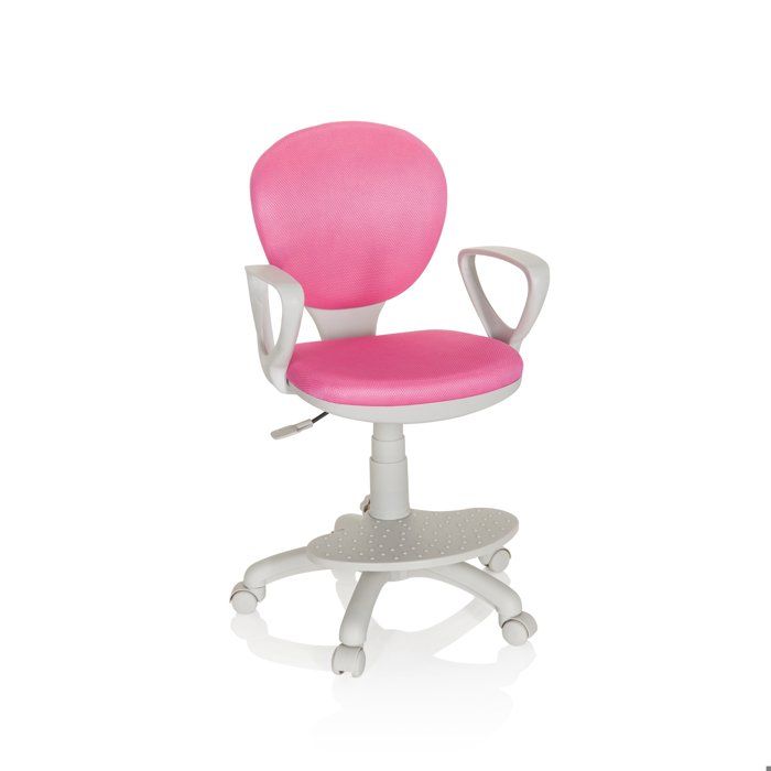 Chaise pivotante pour des enfants - hjh OFFICE - KID COLOUR G1 - Rose/Gris - Tissu Chaise pivotante pour des enfants - hjh OFFICE - KID COLOUR G1 - Rose/Gris - Tissu