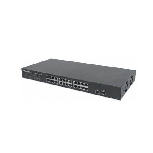 Intellinet 561044, Commutateur de réseau non géré, L2, Gigabit Ethernet (10-100-1000), Full duplex, Grille de montage, 1U