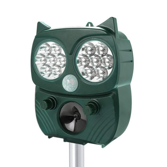 Répulsif Ultrasonique Pour Animaux, Répulsif Solaire D'extérieur Avec Capteur De Mouvement