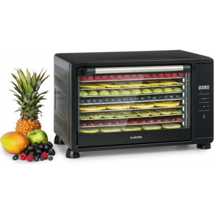 Déshydrateur alimentaire - Klarstein - 8 plateaux 650W - 35 à 80 ° C - Écran LCD tactile - Déshydrateur fruits et légumes - Noir