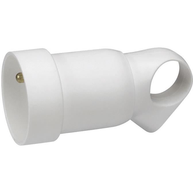 Fiche électrique femelle Annela - 2 phases + terre - blanc