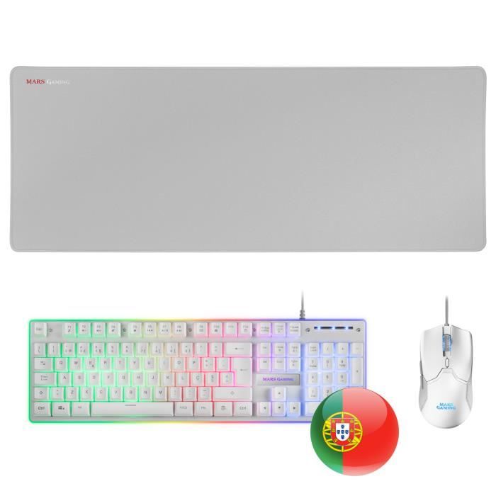 Ensemble Clavier et Souris Mars Gaming MCPXBPT – USB, Rétroéclairé, Portugais - vue 9
