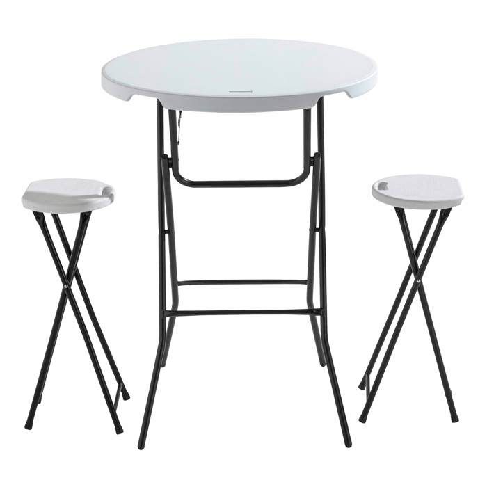 mange debout et tabourets pliants table haute cdiscount maison