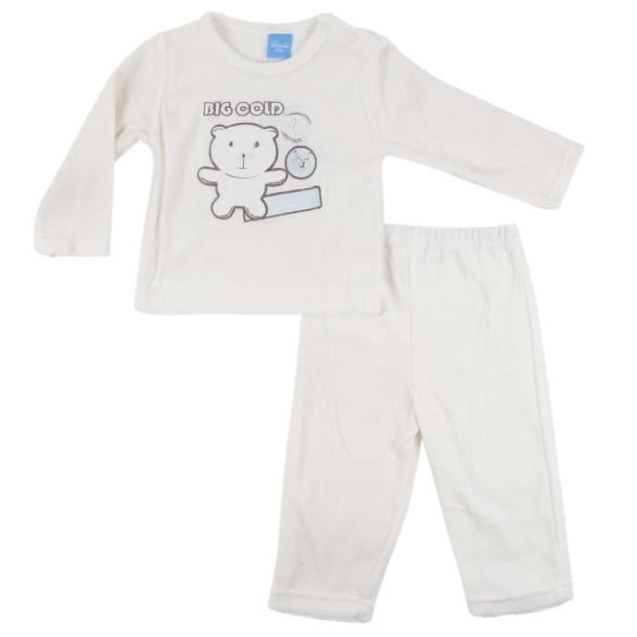 Pyjama Nounours Bebe Blanc Blanc Cdiscount Pret A Porter