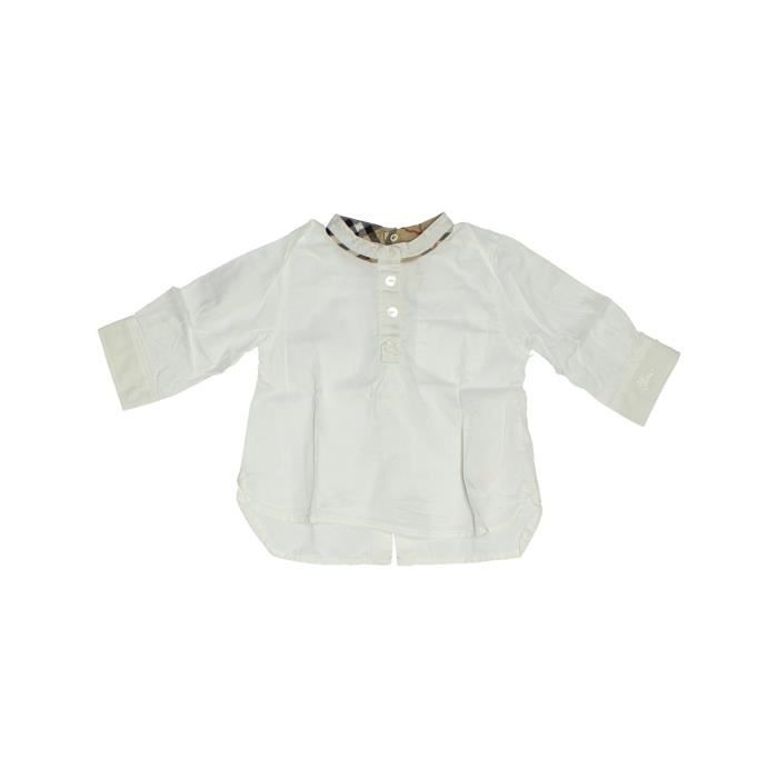 Chemise Manches Longues Bebe Garcon Burberry 6 Mois Blanc Hiver Vetement Bebe Blanc Cdiscount Pret A Porter
