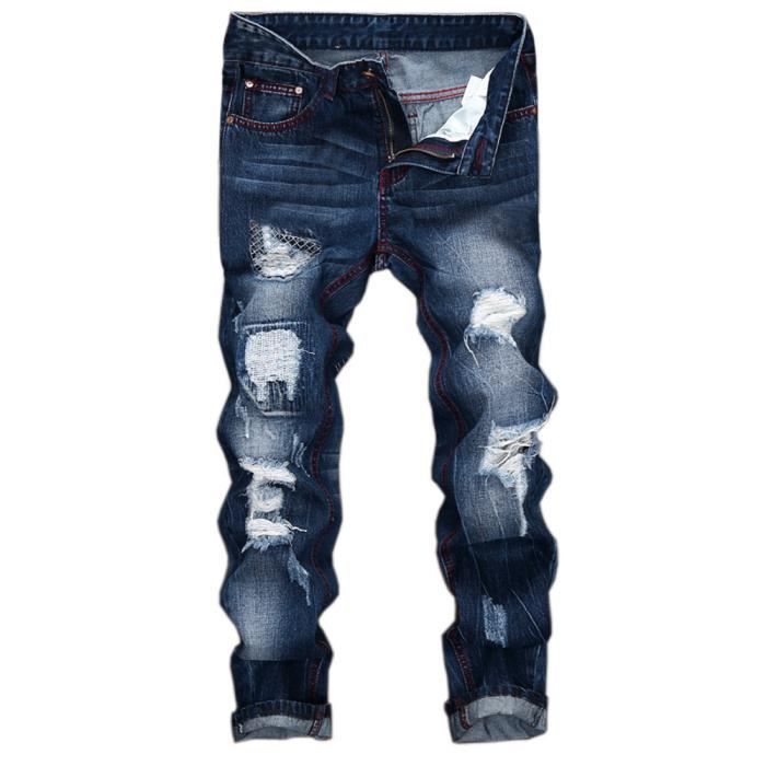 Pantalon homme a trou clearance