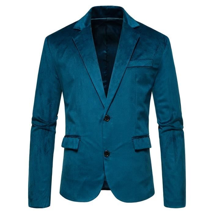 Veste Costume Homme Velours Côtelé – Blazer Vintage Réversible, Coupe Cintrée, Chaud Et Élégant